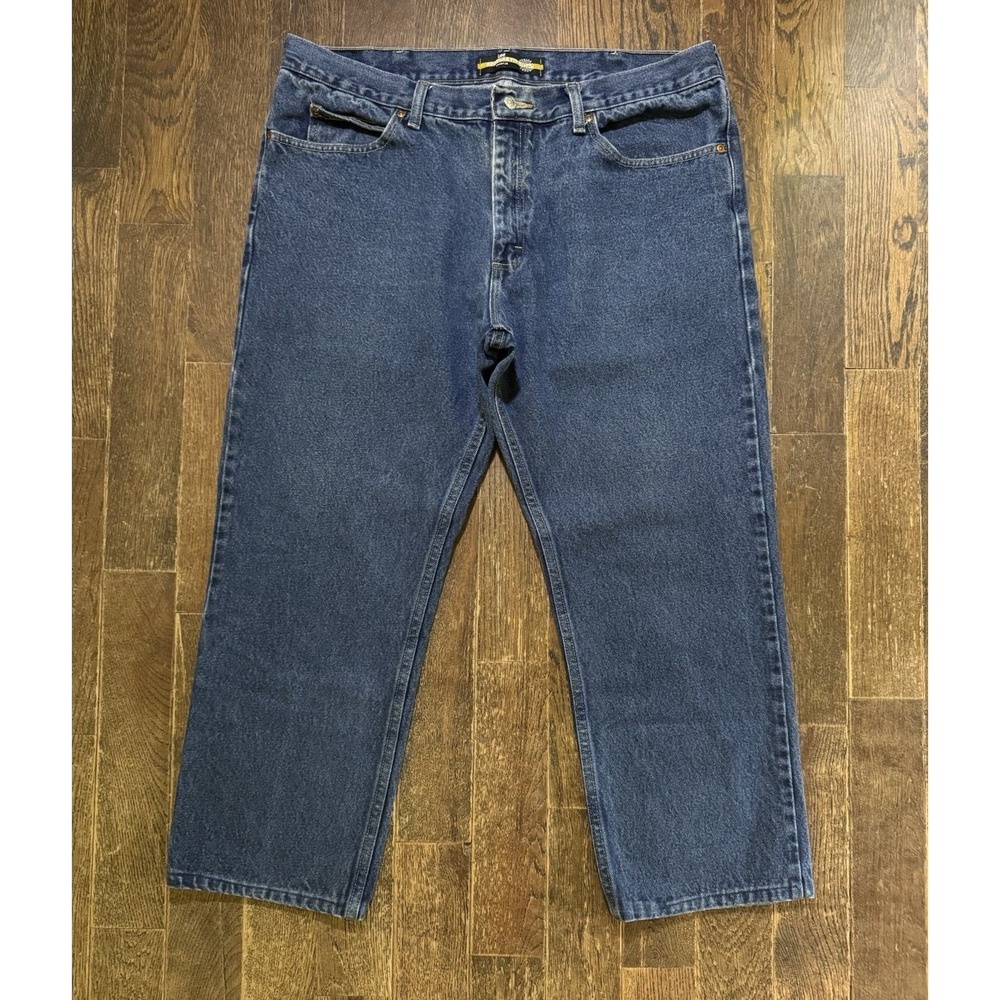 Lee Jeans Men's Size W38xL24.5 Regular Fit Straight Leg Blue Mid Rise Cotton